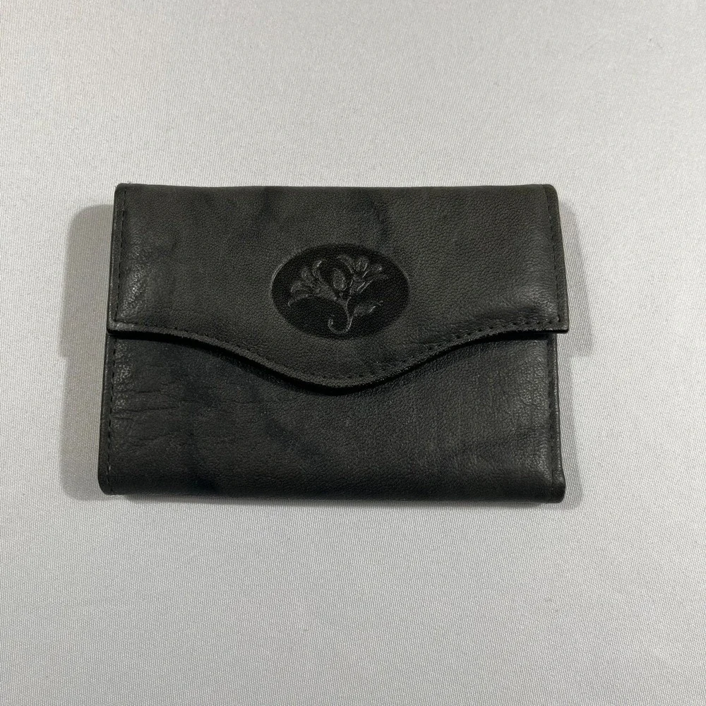 Vintage Buxton Leather Key Holder 6 Hook Organizer Gray Top Grain Cowhide Case
